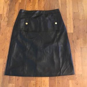 PU leather skirt
